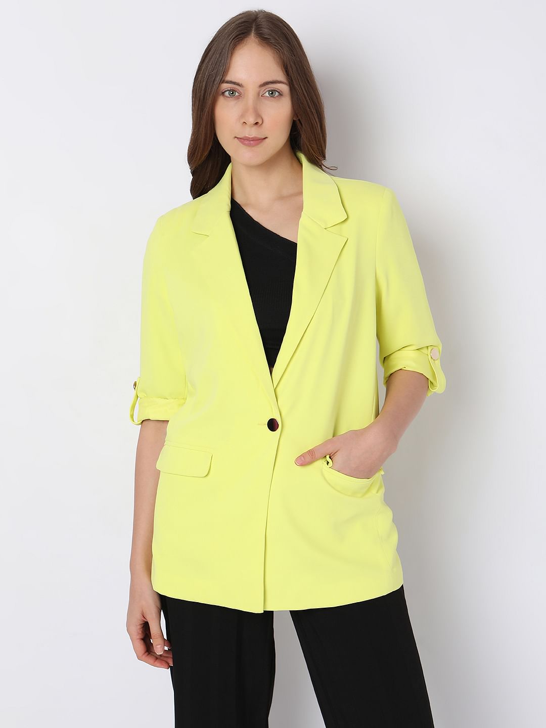 Lime Yellow Blazer