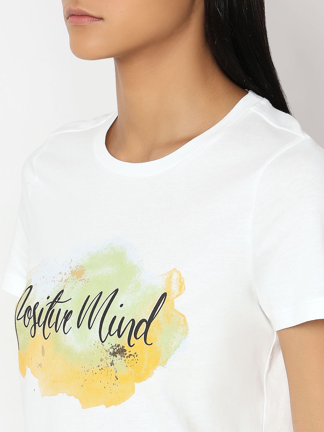 White Printed Organic Cotton T-Shirt