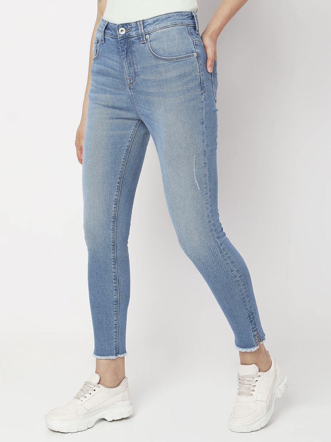 Light Blue High Rise Wendy Skinny Fit Jeans