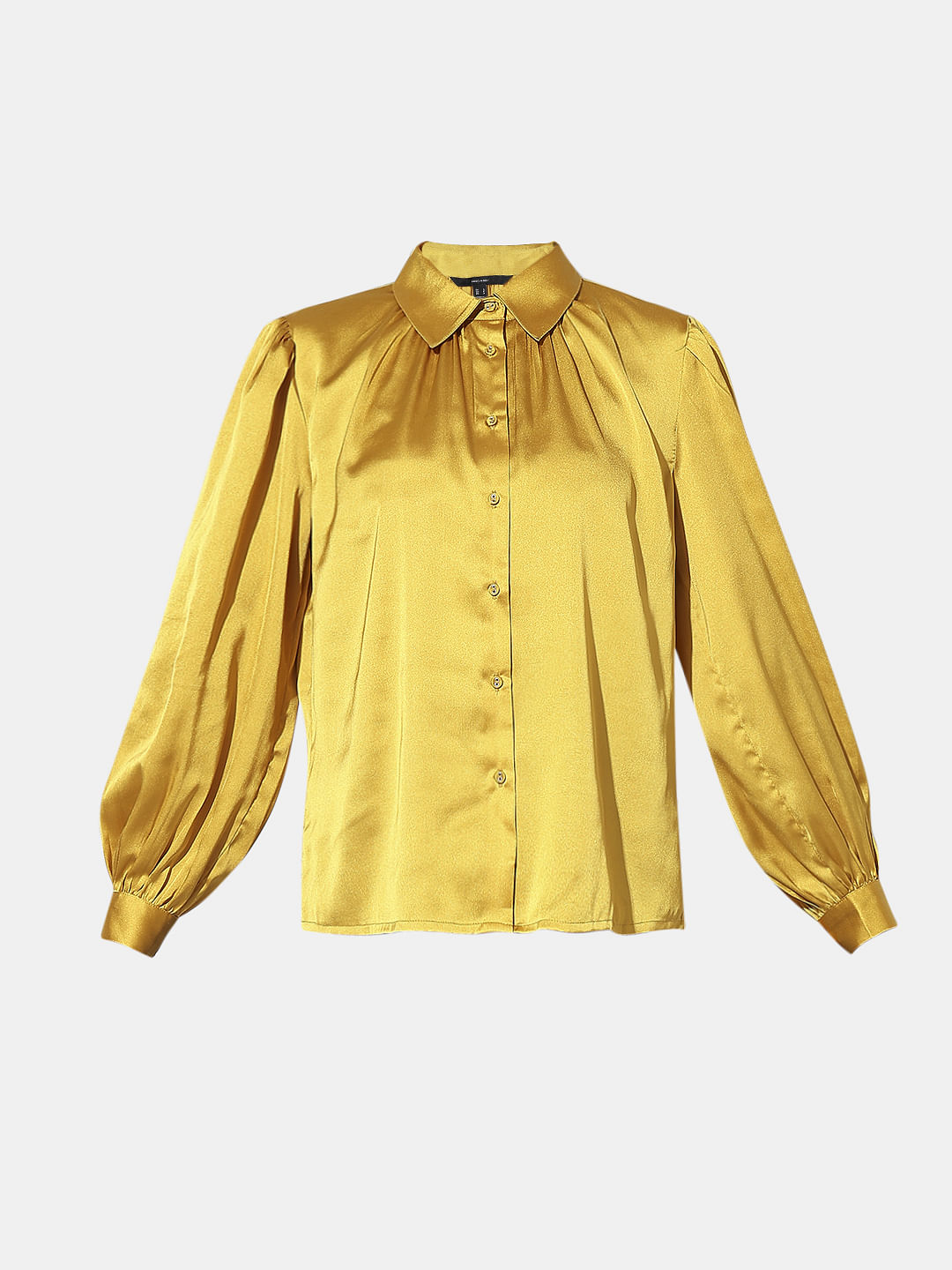 Golden Yellow Satin Shirt