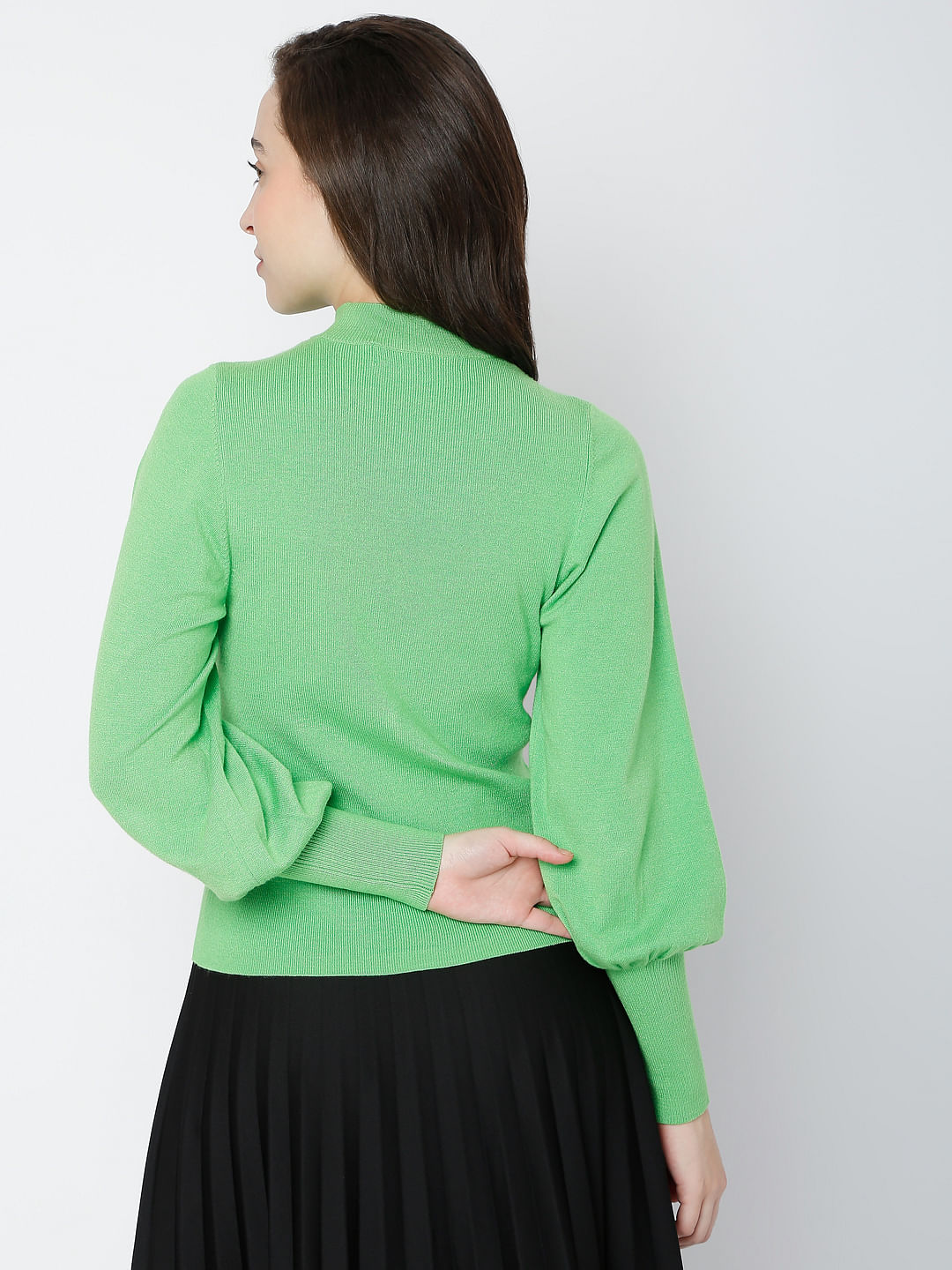 Green High Neck Sweater