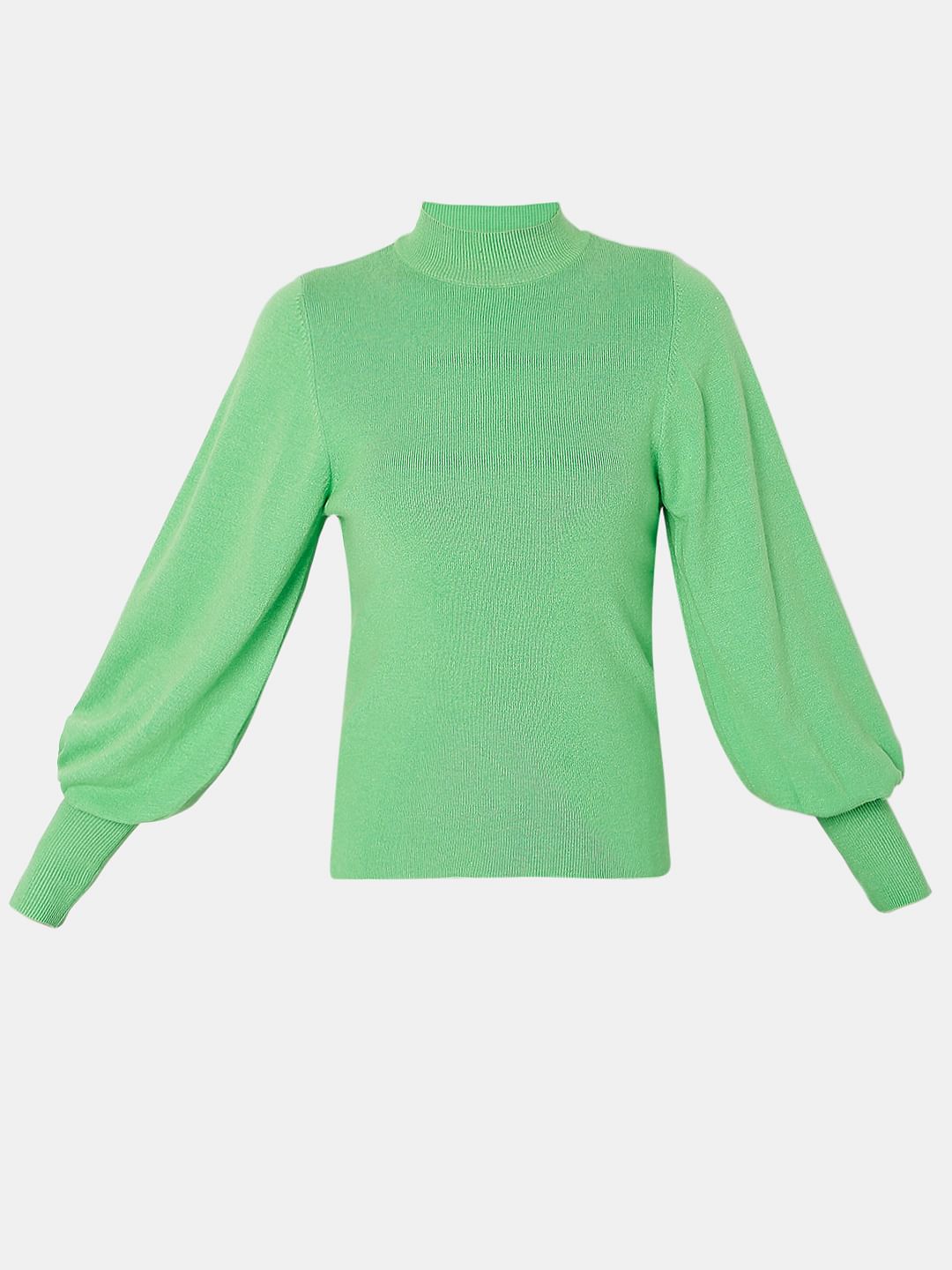 Green High Neck Sweater