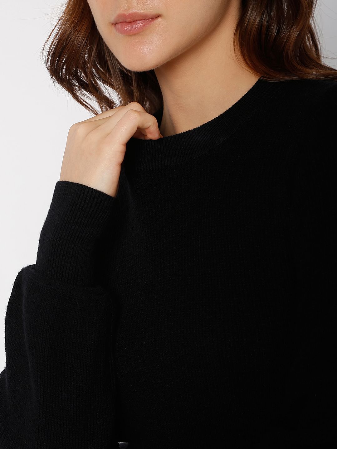 Black Peplum Pullover