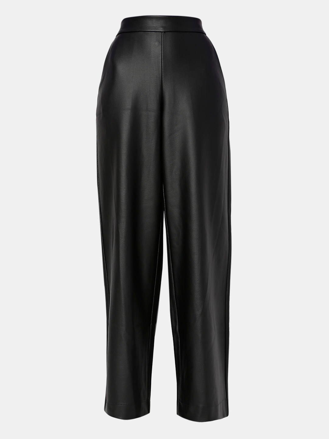 Black High Rise Wide Leg Pants