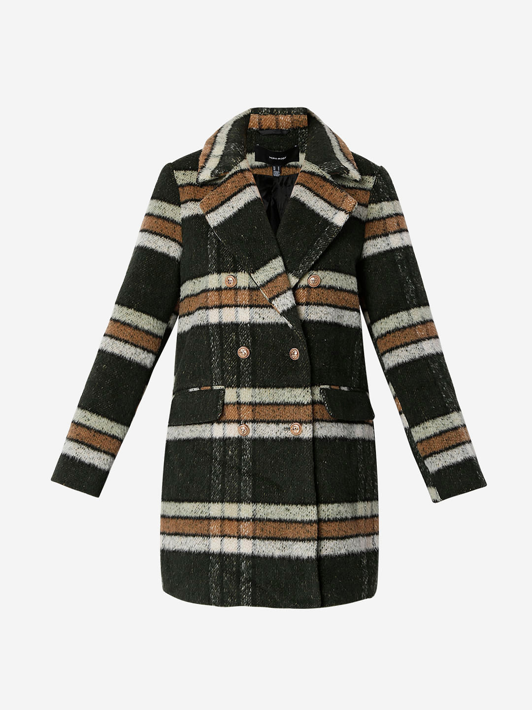 Dark Green Check Coat