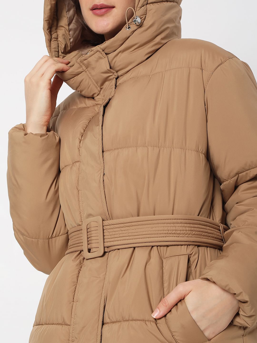 Brown Hooded Long Coat