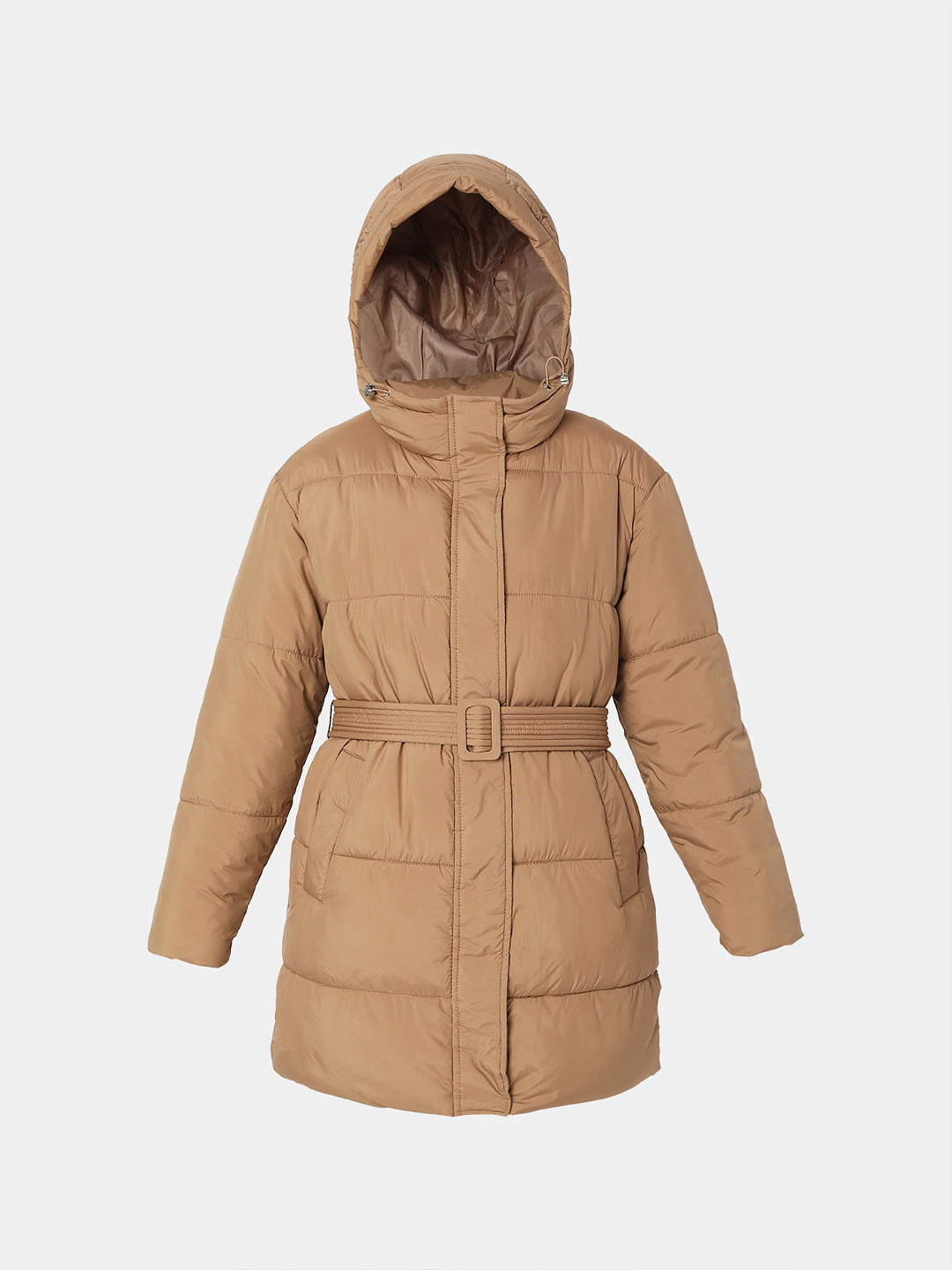 Brown Hooded Long Coat