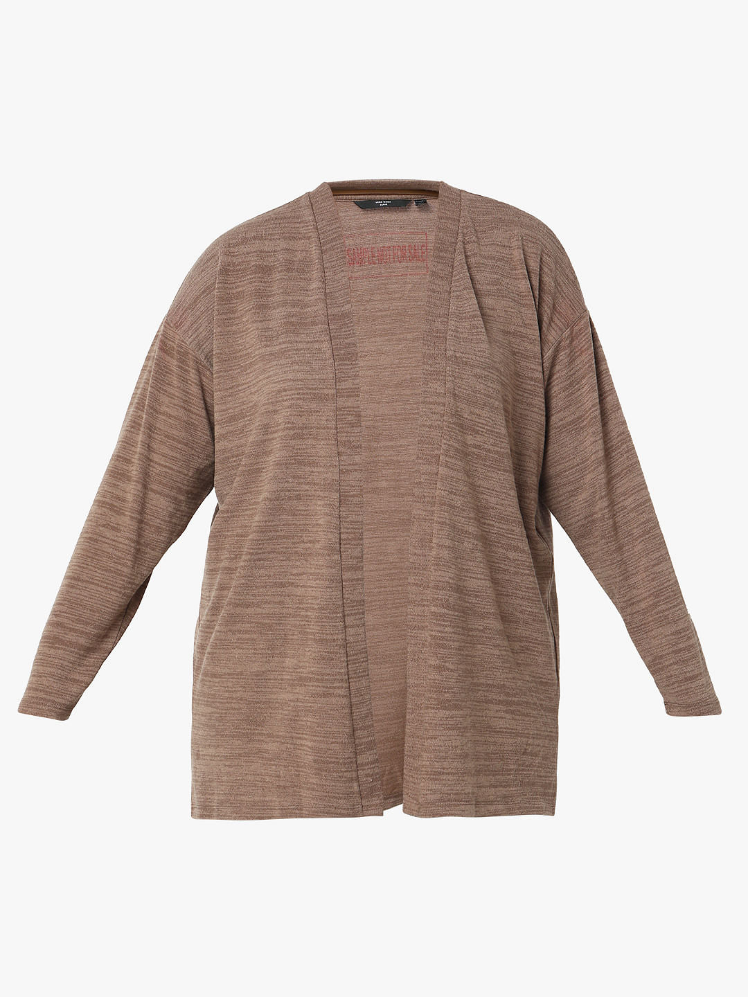 Curve Brown Front-Open Cardigan