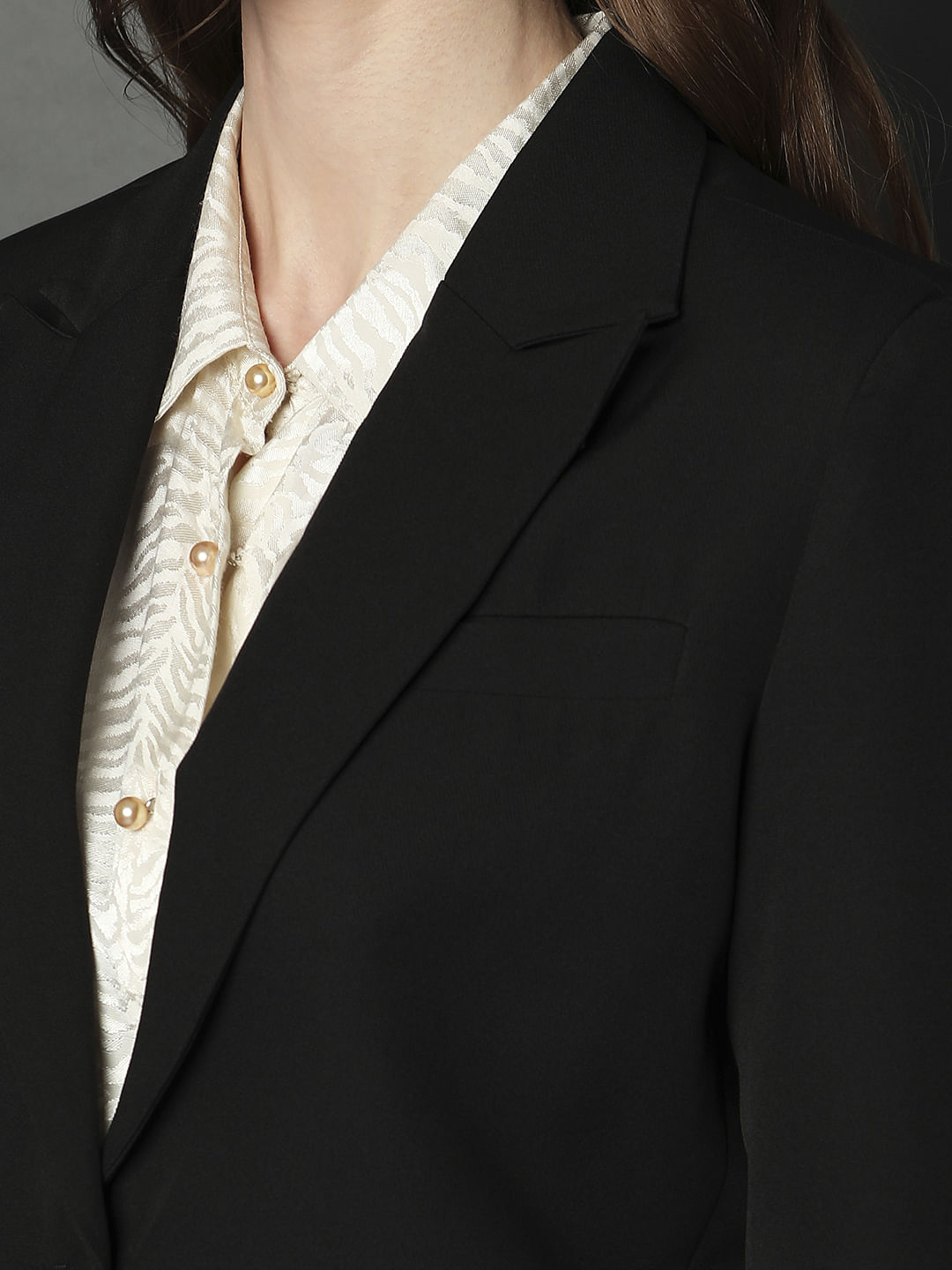 Black Co-Ord Set Formal Blazer