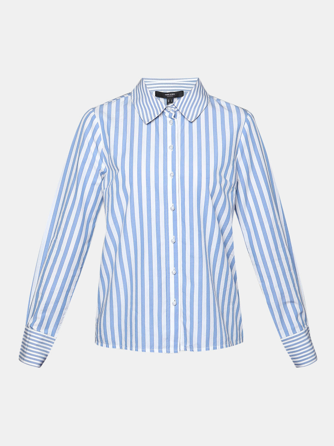 Blue Striped Full Sleeves Shirt