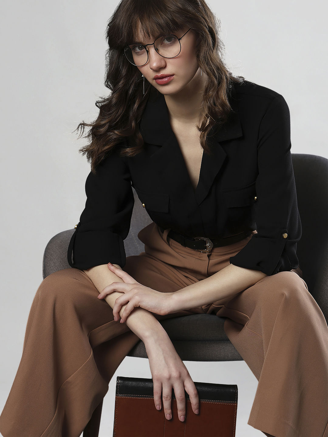 Black Utility Pockets Shirt