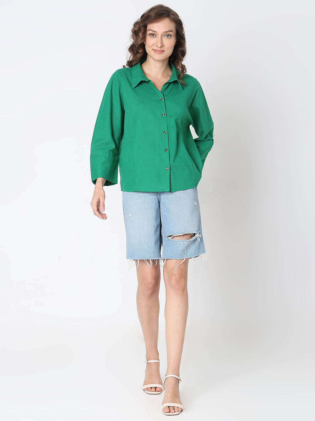 Green Cotton Shirt