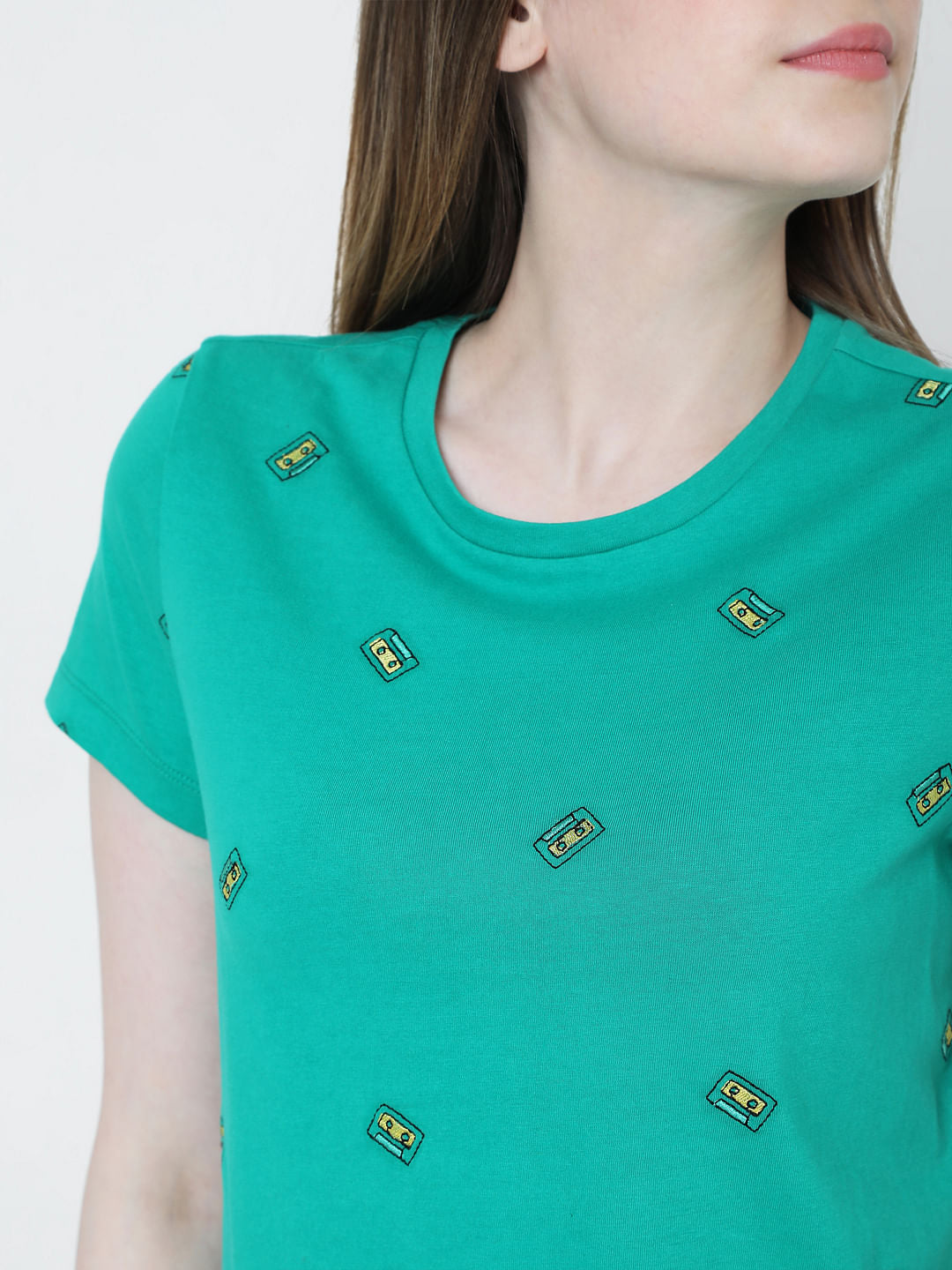 Green Graphic Print T-Shirt