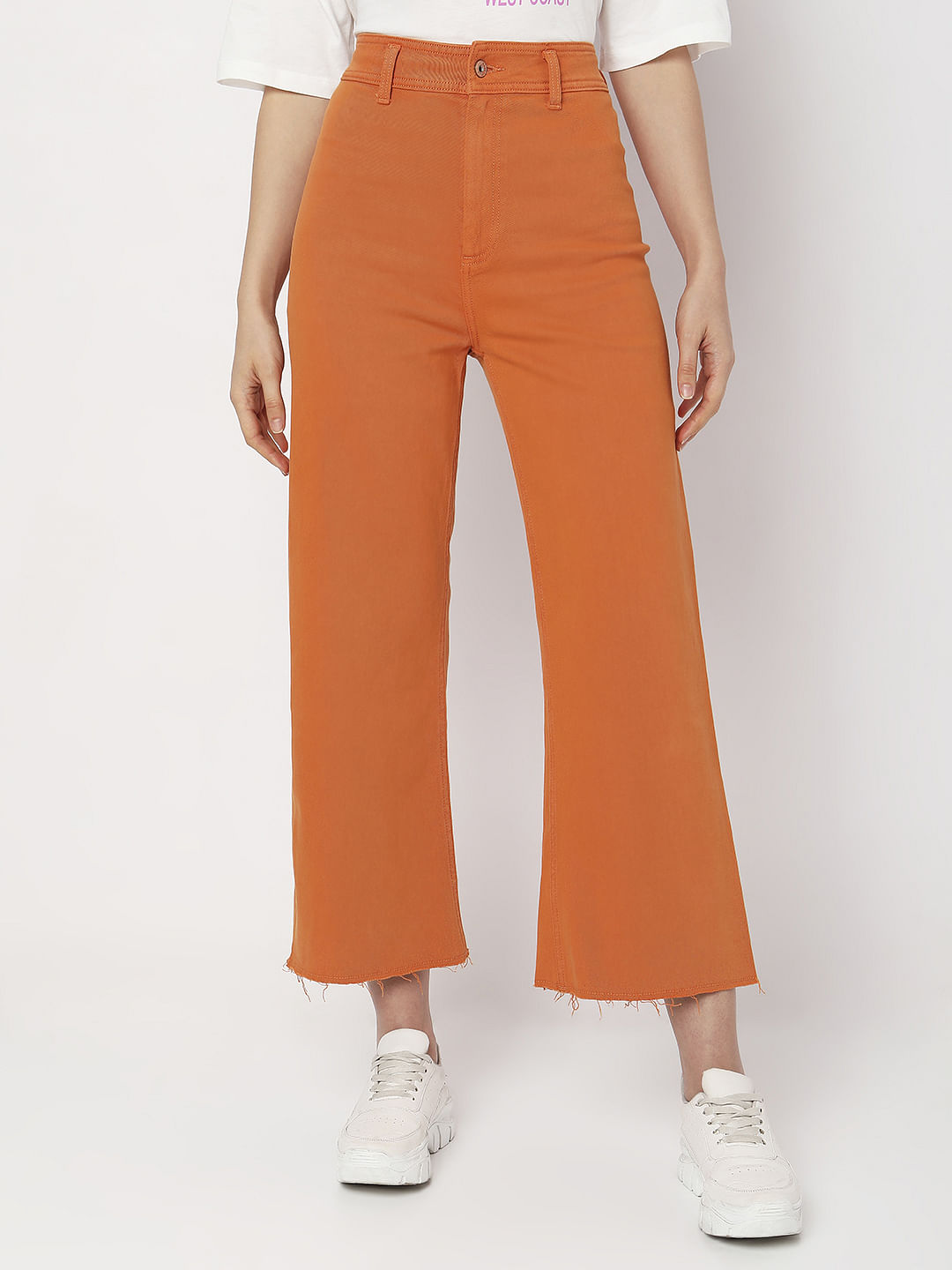 Orange High Rise Zoey Wide-Leg Jeans