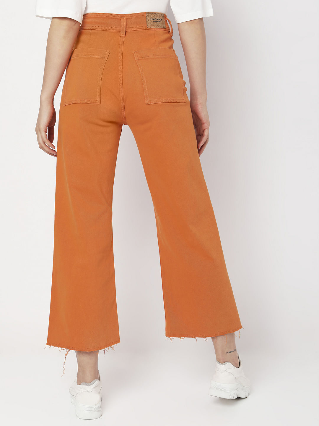 Orange High Rise Zoey Wide-Leg Jeans