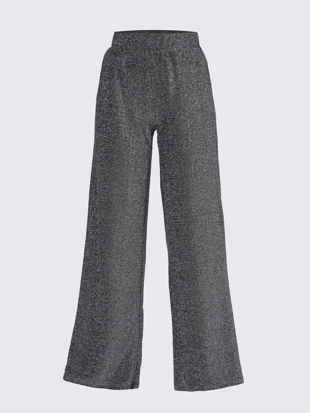 Grey Lurex Co-Ord Pants