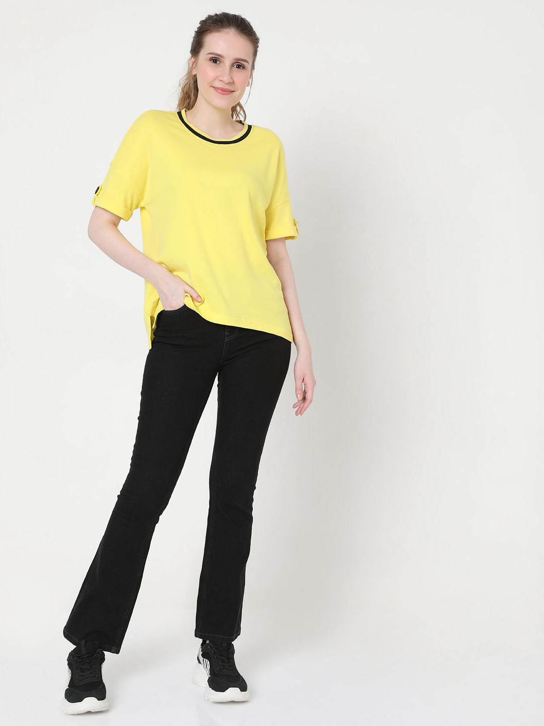 Yellow Graphic Print T-Shirt