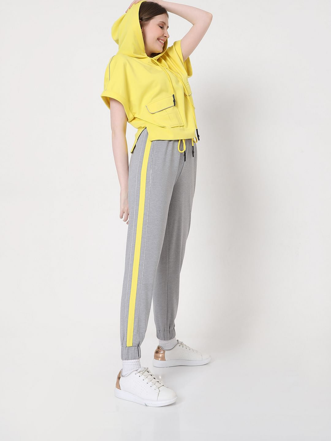 Grey Tape Detail Sweatpants