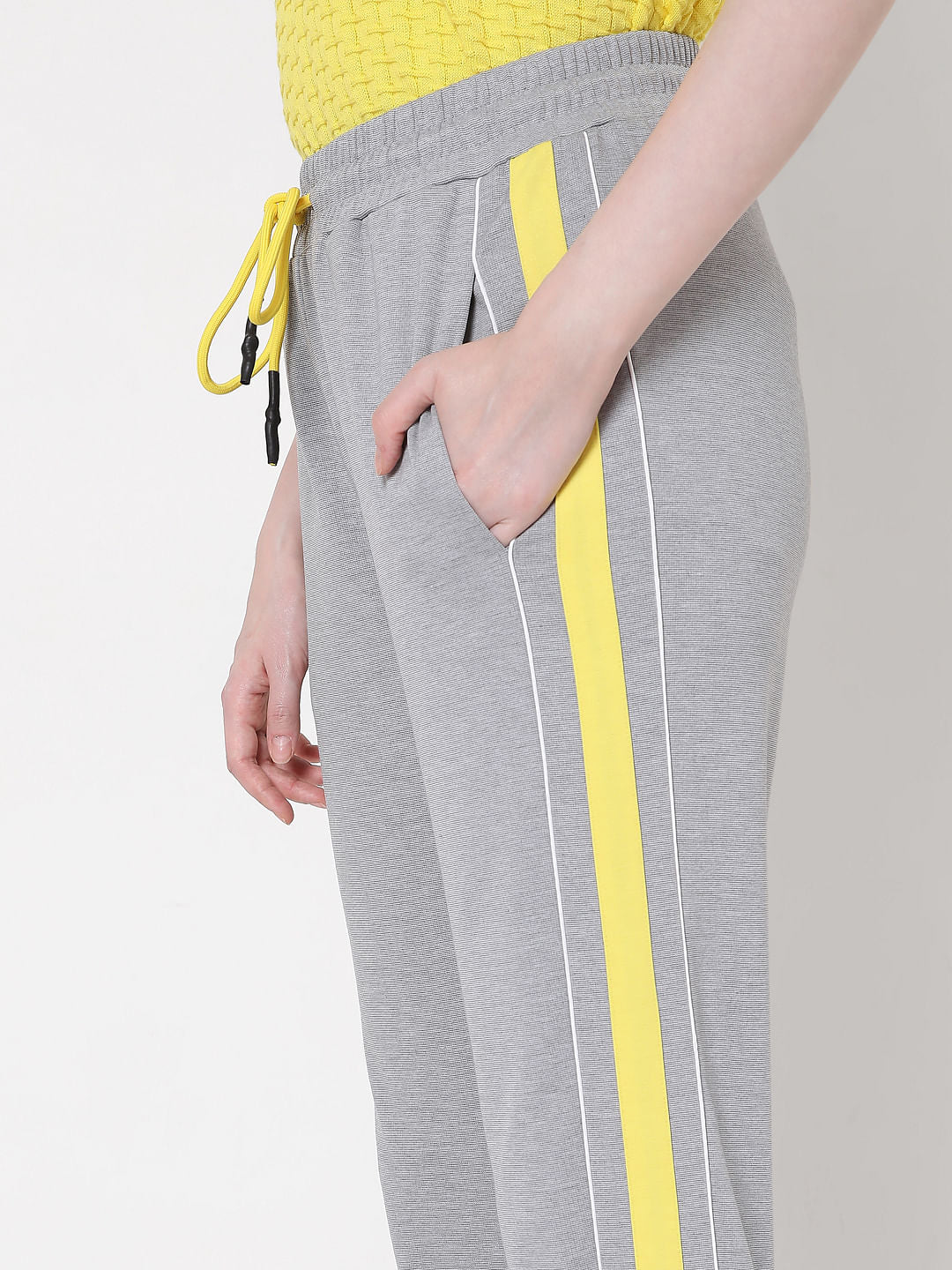 Grey Tape Detail Sweatpants