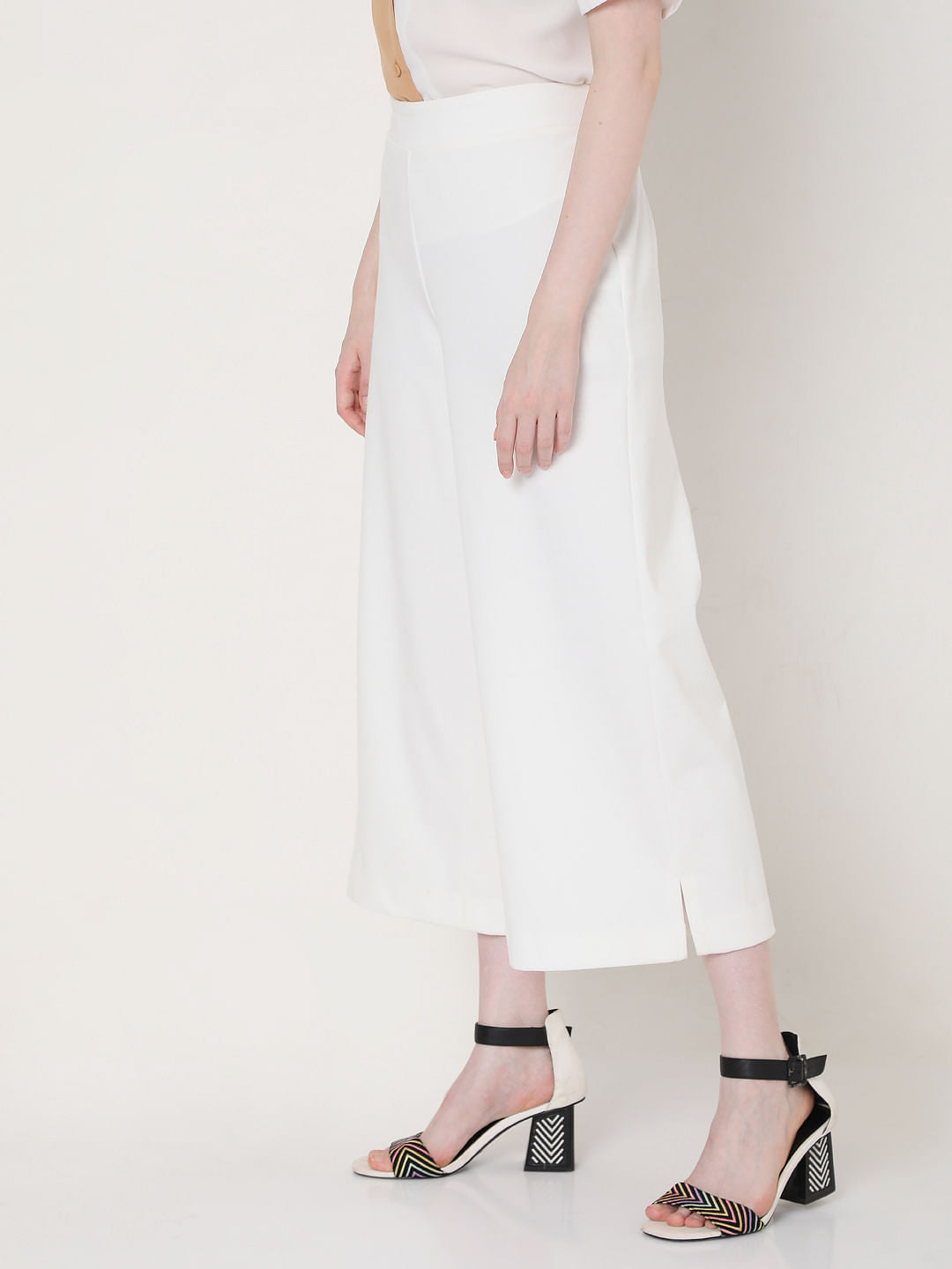 White High Rise Culottes