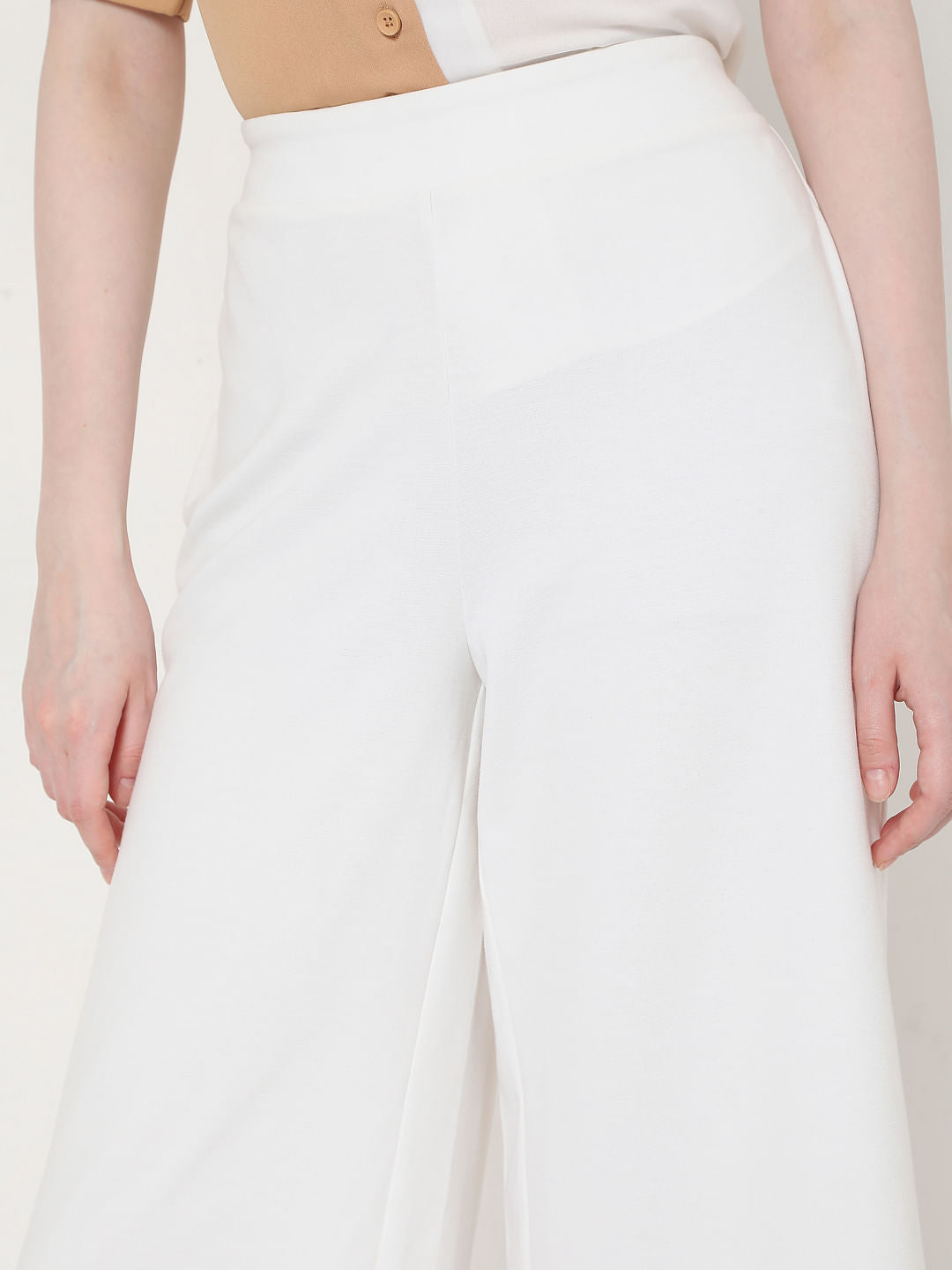 White High Rise Culottes