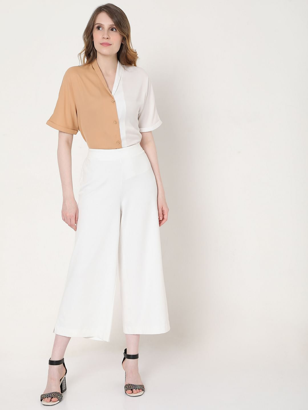 White High Rise Culottes