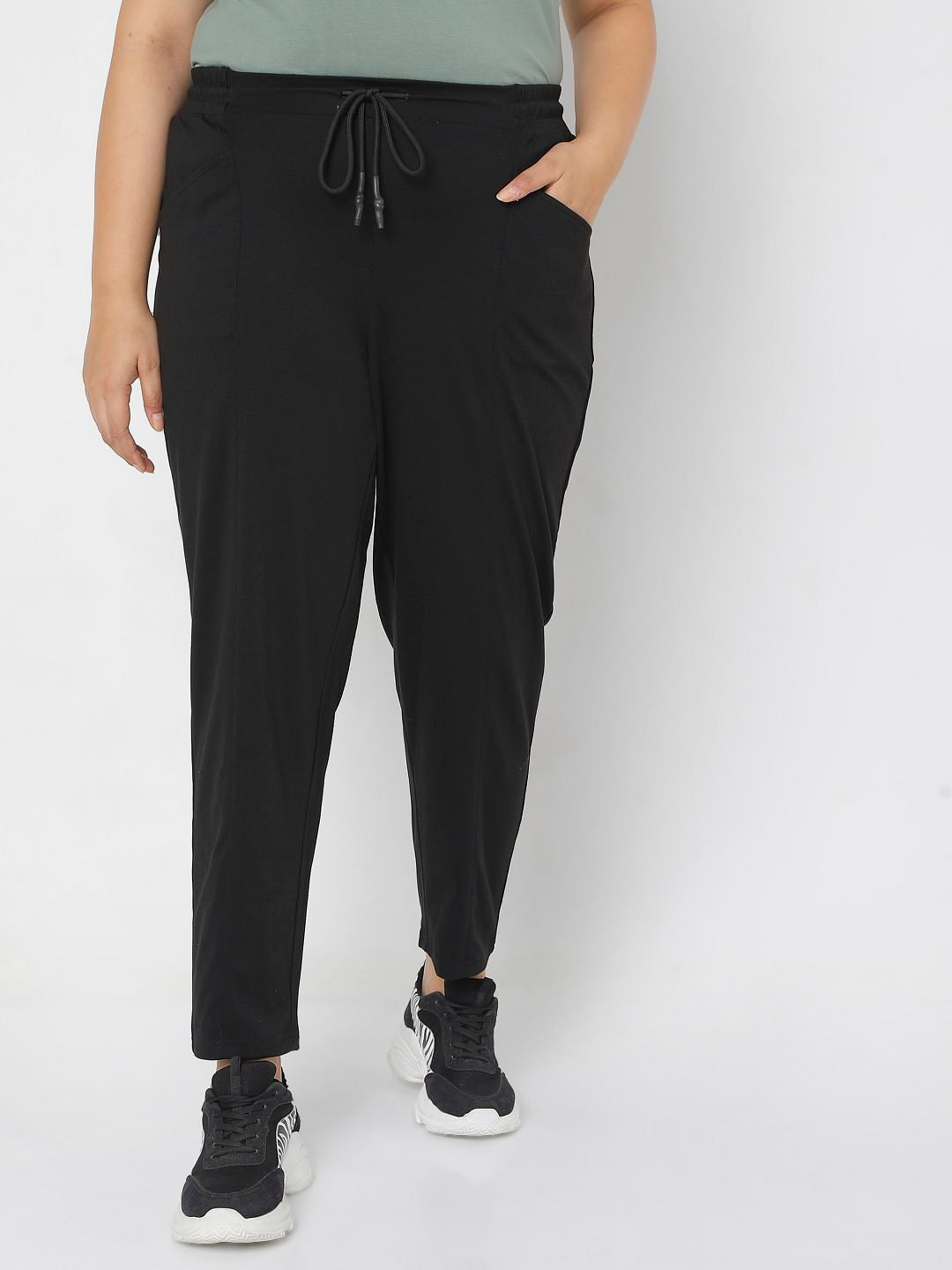 Curve Black High Rise Cargo Pants