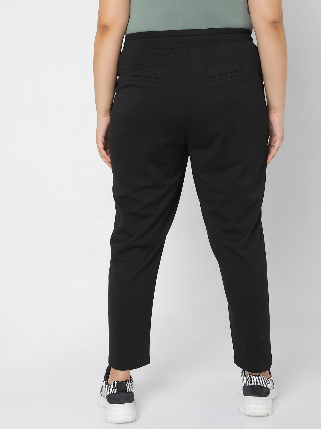 Curve Black High Rise Cargo Pants
