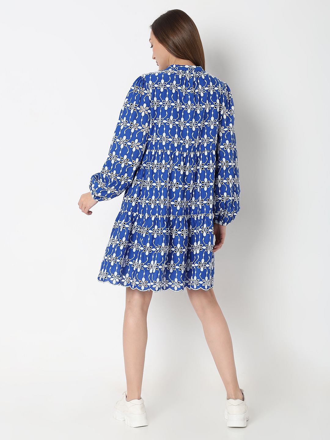 Blue Embroidered Dress