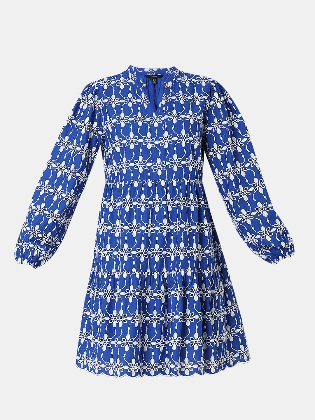 Blue Embroidered Dress
