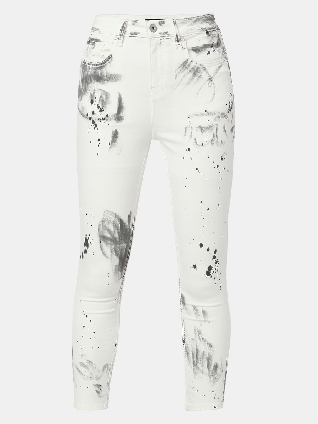 White High Rise Push-Up Wendy Skinny Jeans