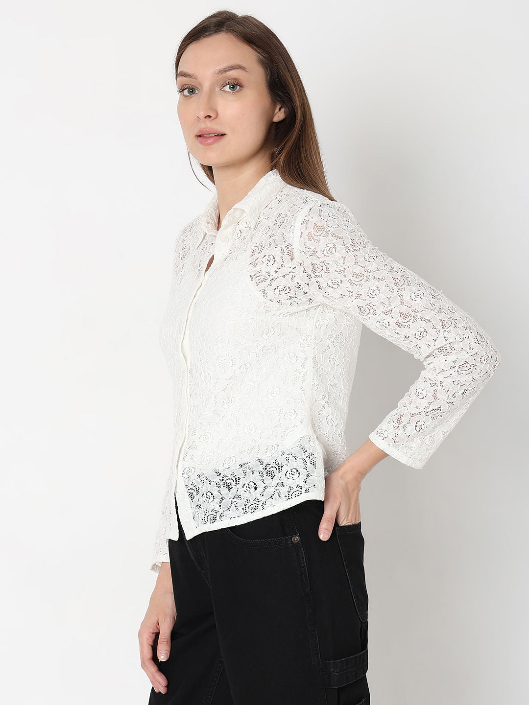 White Lace Shirt