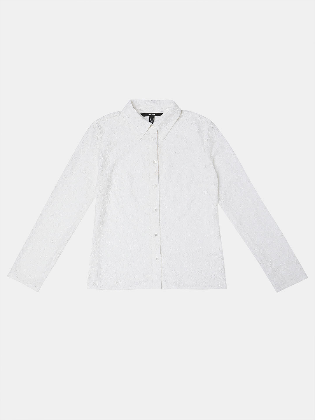 トップス TOGA/White lace shirt size36 Buy Love & Roses White Lace Trim Deatil Long Sleeve 100% Cotton