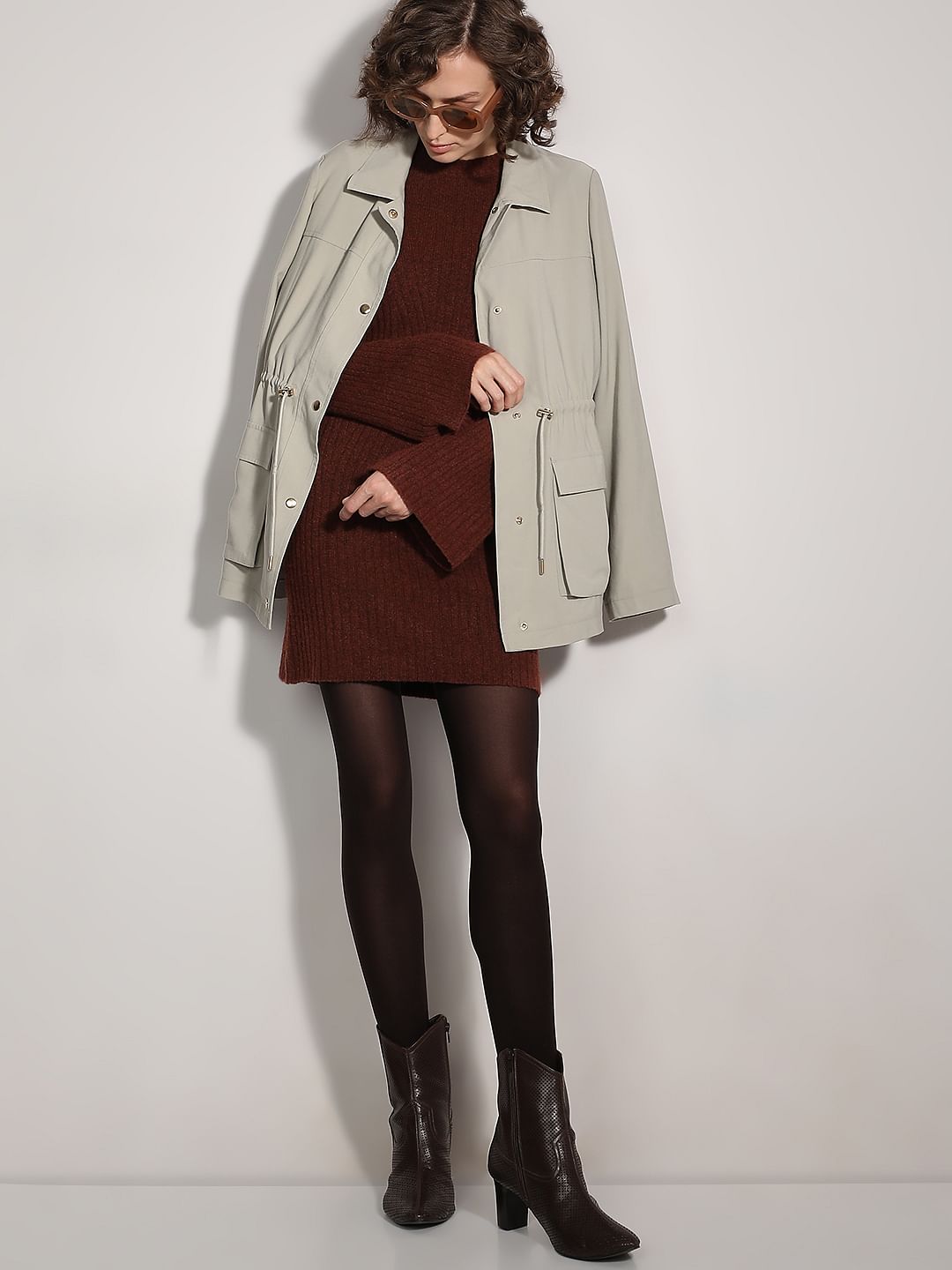 Grey Lightweight Parka Jacket