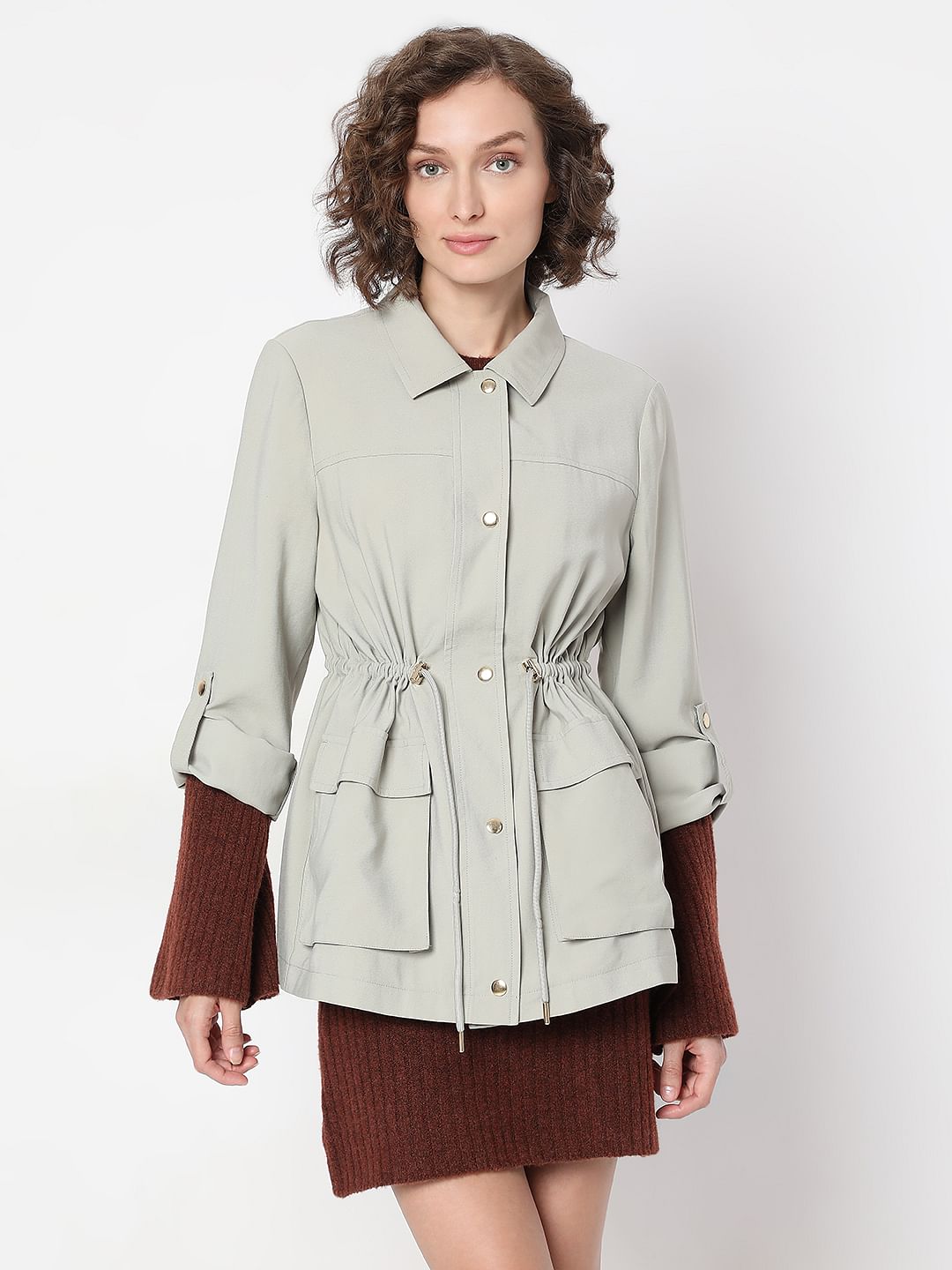 Grey Lightweight Parka Jacket