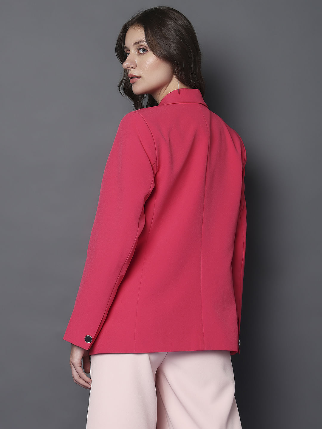 Pink Double Breasted Blazer
