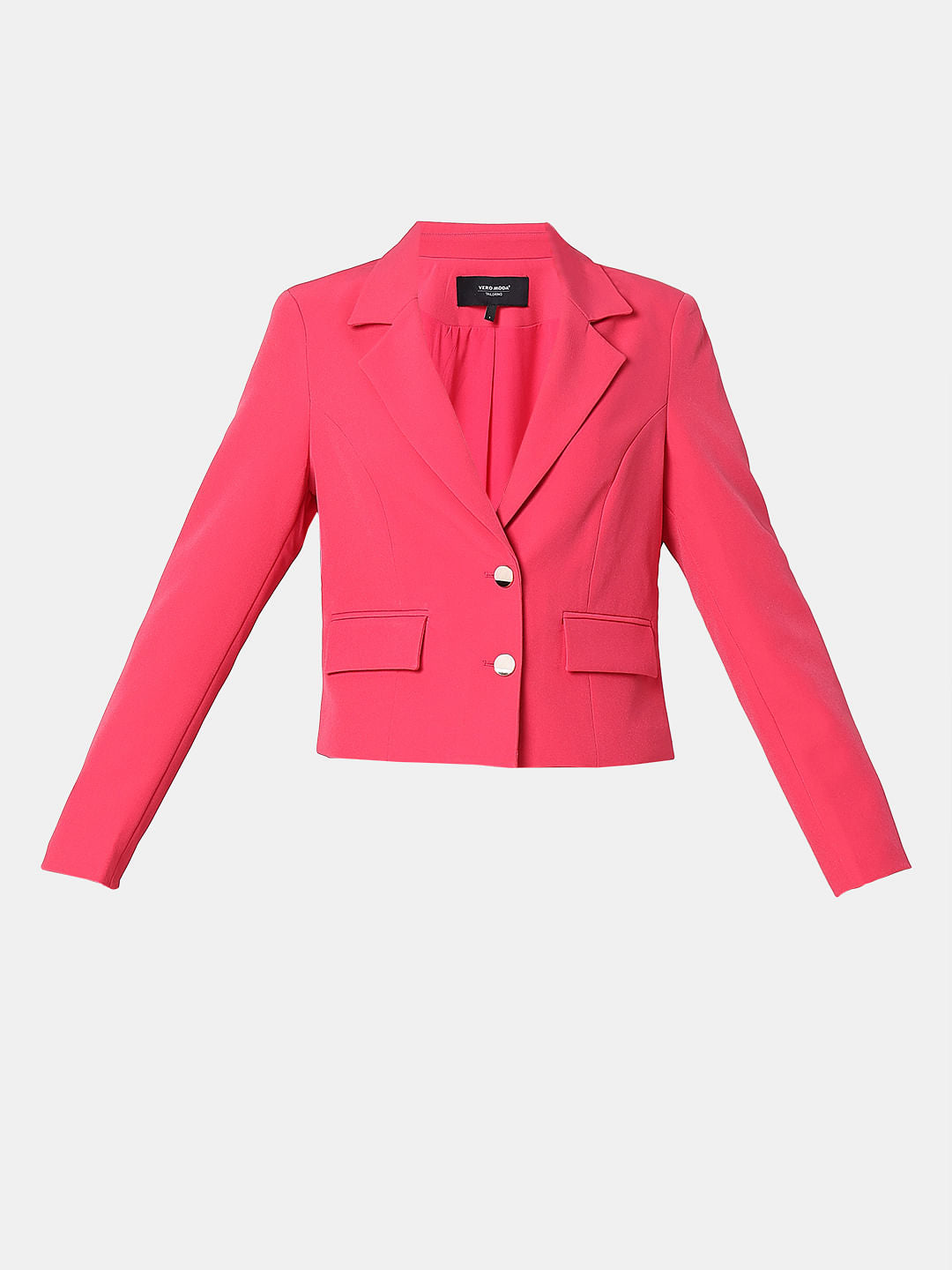 Pink Cropped Co-Ord Set Blazer