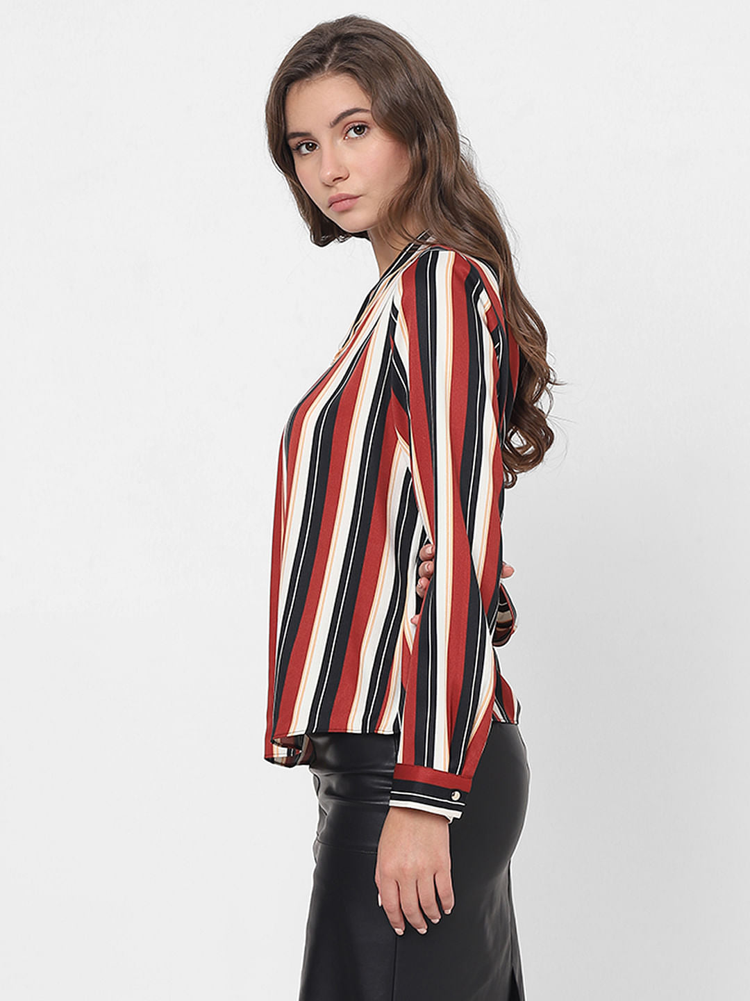 Brown Striped Top