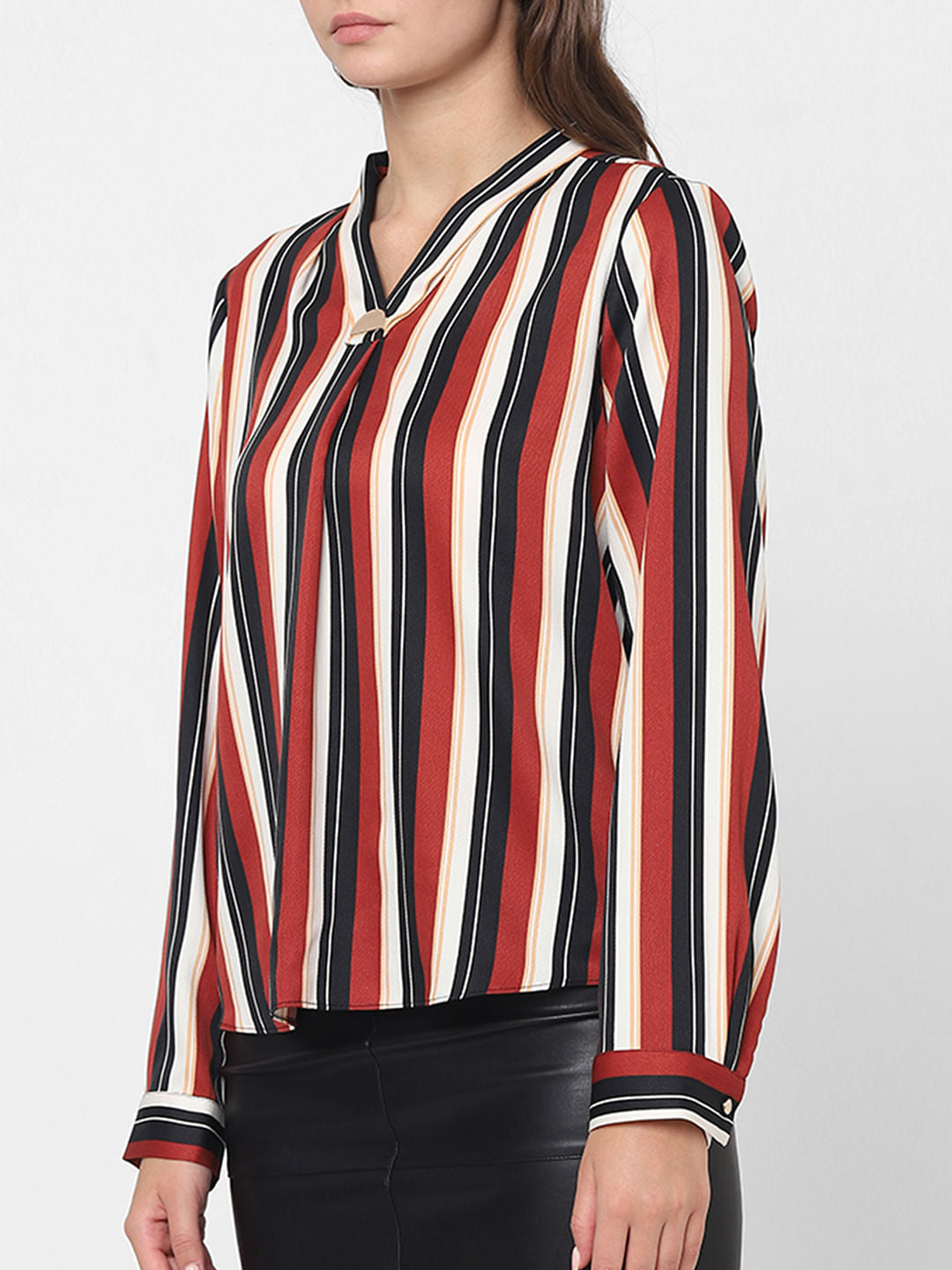 Brown Striped Top
