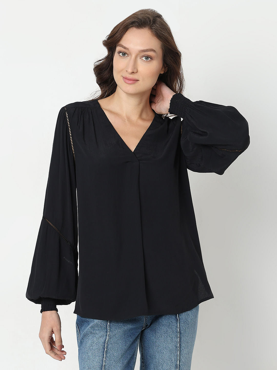 Black Full Sleeves Top