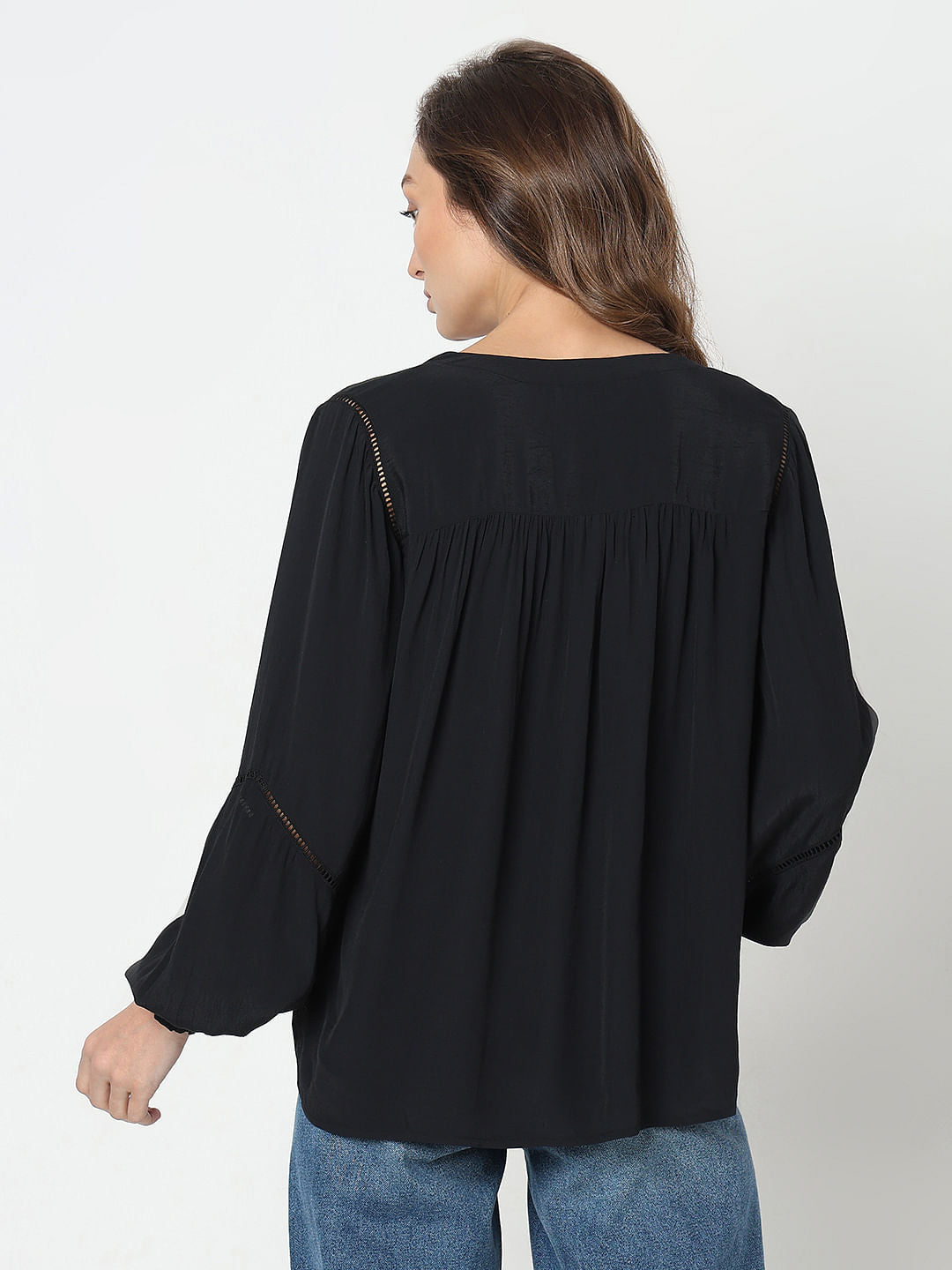 Black Full Sleeves Top