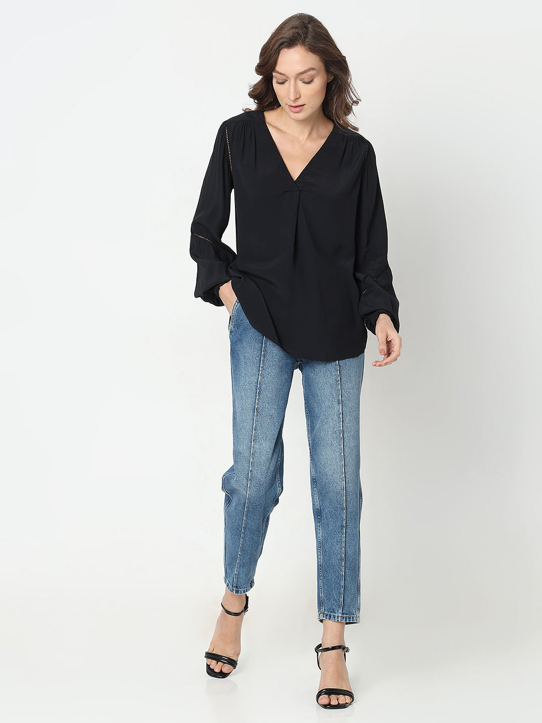 Black Full Sleeves Top