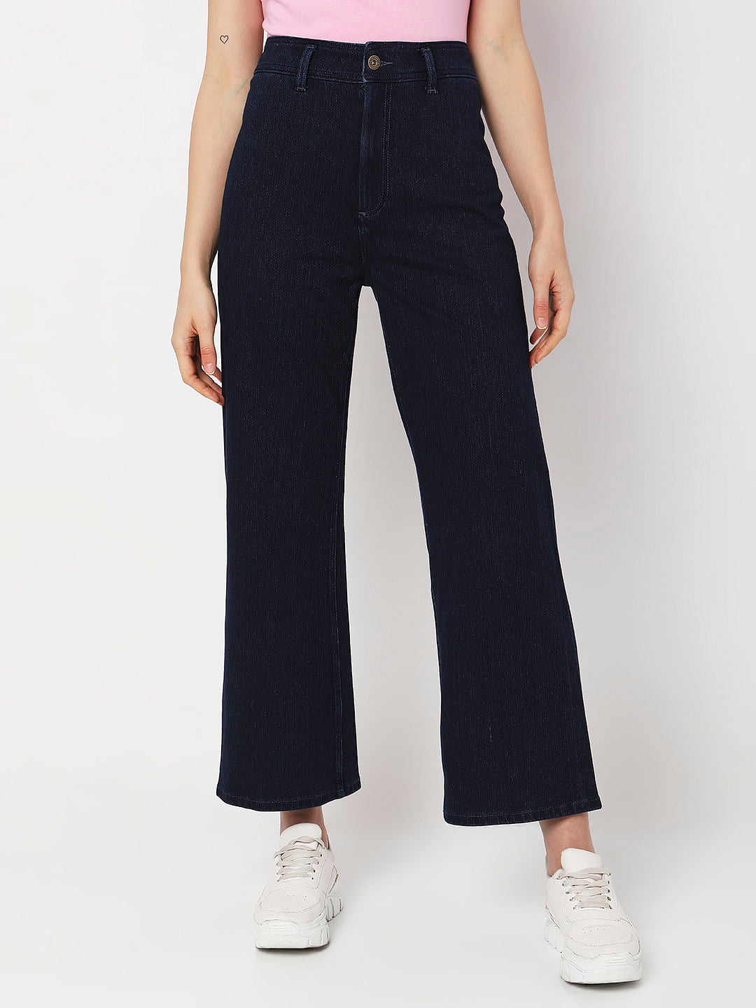 Dark Blue High Rise Zoey Wide-Leg Jeans