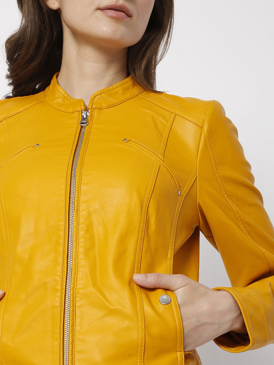 Yellow Pu Jacket