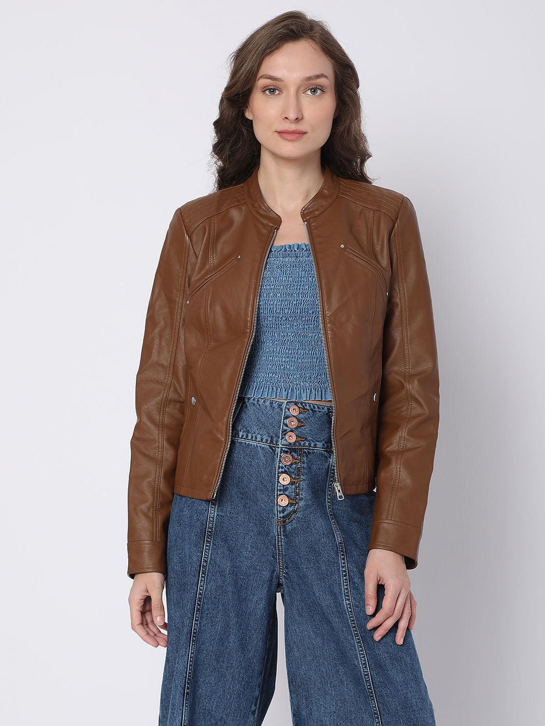 Brown Pu Jacket