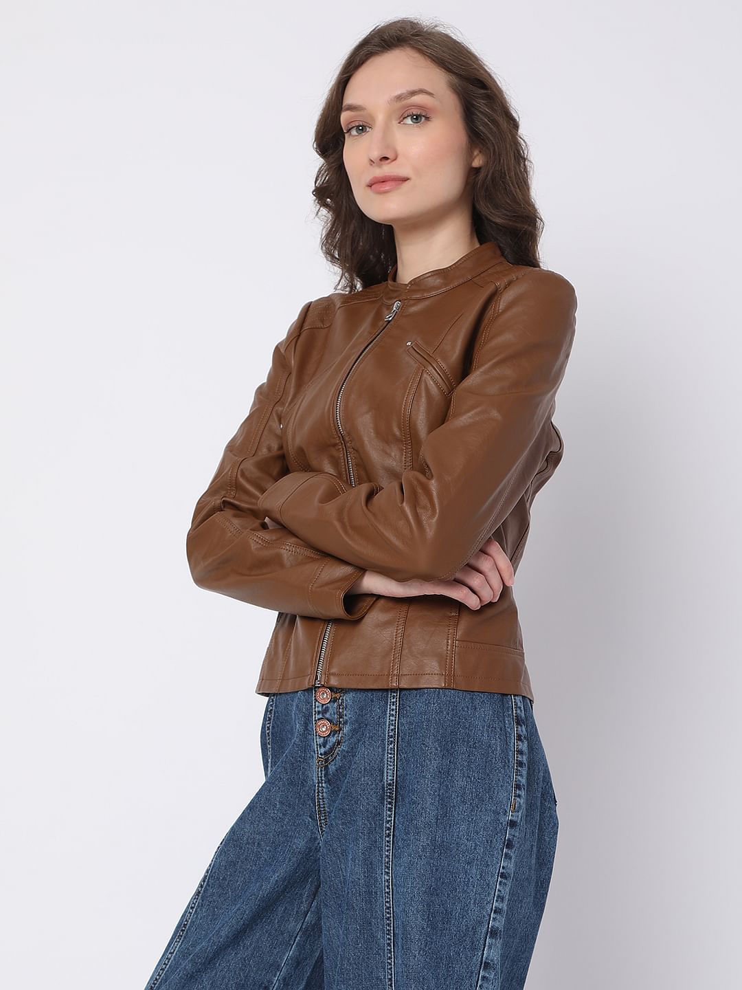 Brown Pu Jacket