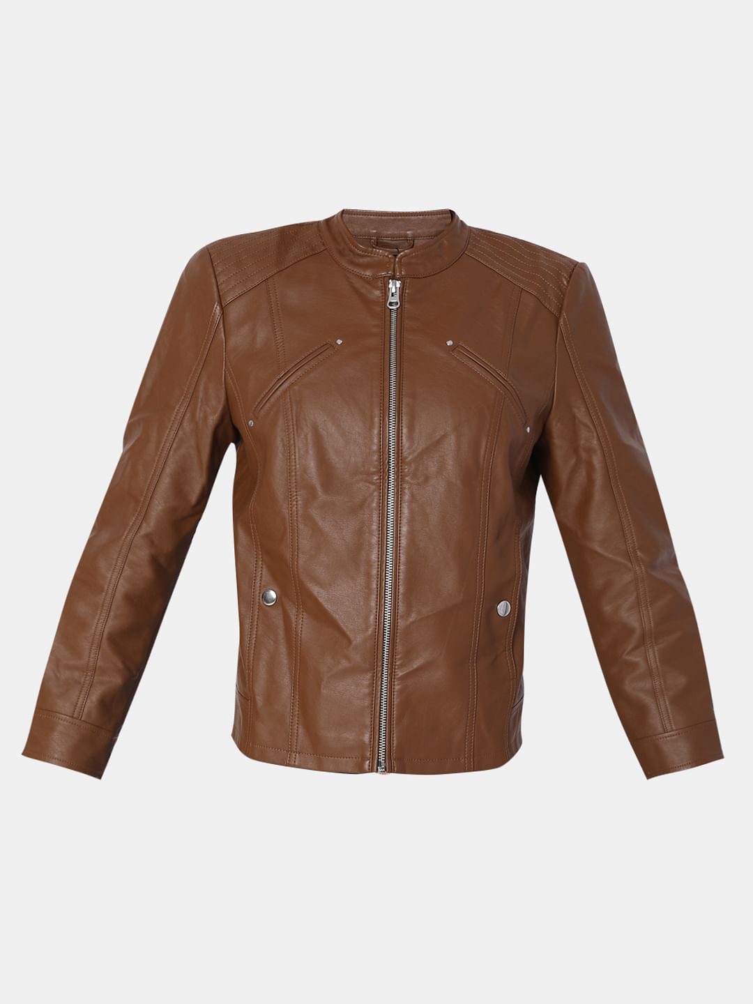 Brown Pu Jacket