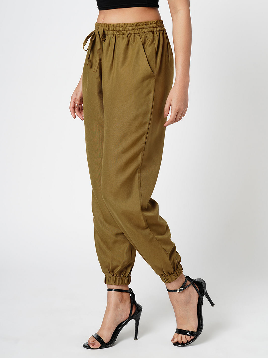I.Scenery By Vero Moda Green High Rise Pants