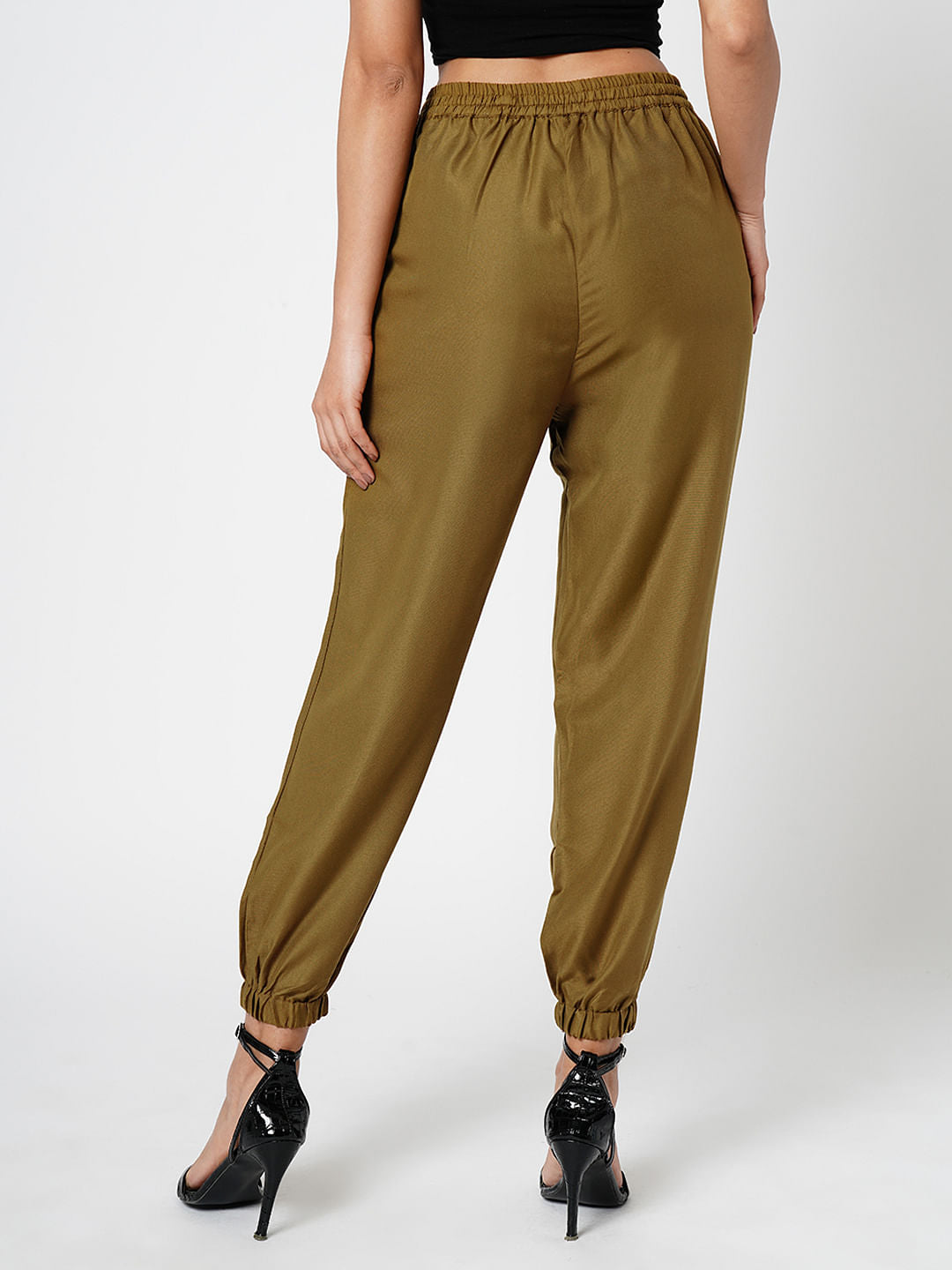I.Scenery By Vero Moda Green High Rise Pants
