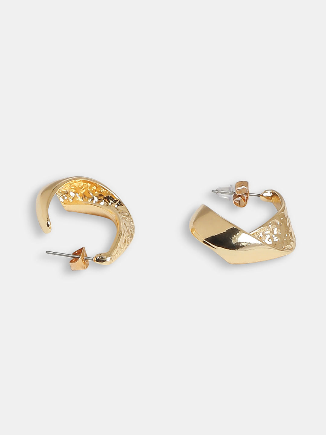 Golden Twisted Hoops
